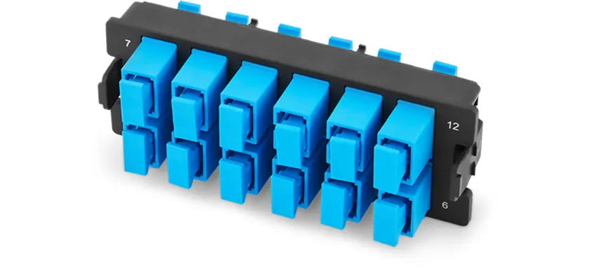 12-port SC (Simplex) Plastic Adapter Panel, Match for UltraX/Y/N/S Series Enclosures
