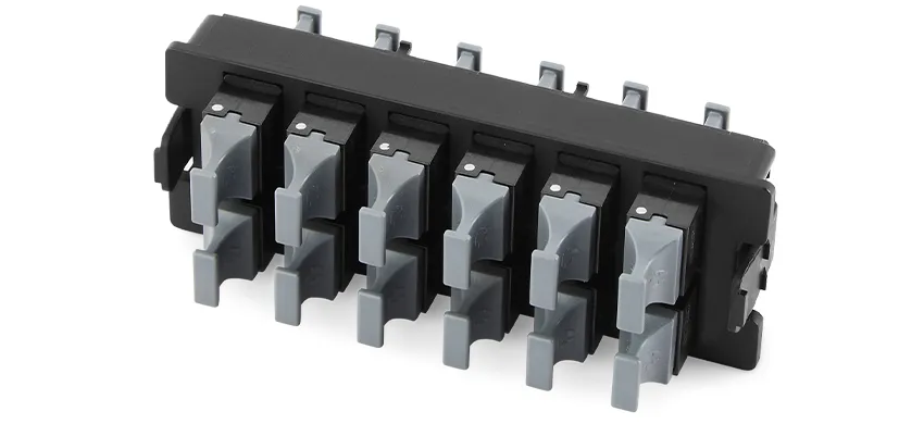 12-MPO Plastic Adapter Panel, Match for UltraX/Y/N/S Series Enclosures