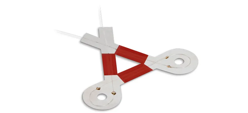 Fiber Bragg Grating (FBG) Strain Rossette Sensor, 60 Degree